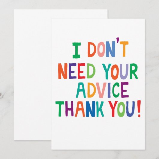 Nee, bedankt (Voorkant / Achterkant)