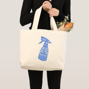 Nee, bedankt. Grappige spuitfles humor Grote Tote Bag