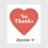 Nee Bedankt Hart Sticker - Herkenbare Stemming Sti (Vel)