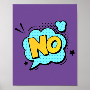 Nee! Bold Pop Art Comic Poster