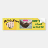 NEE Bully Hands... Teken/sticker/magneet Bumpersticker (Voorkant)
