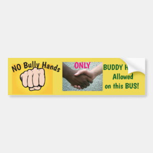 NEE Bully Hands... Teken/sticker/magneet Bumpersticker