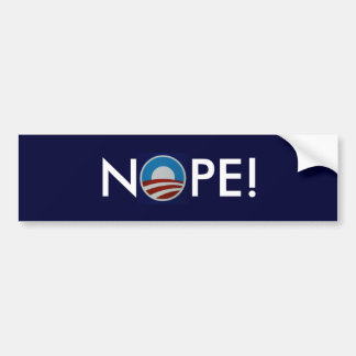 Nee. Bumpersticker