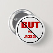 NEE BUTS to Teacher  Ronde Button 5,7 Cm (Voorkant /achterkant)