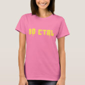 NEE CTRL - geel op legergroen T-shirt (Voorkant)