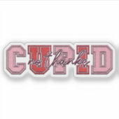 Nee dank Cupido - Valentijnsticker Sticker (Voorkant)