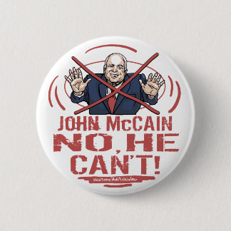 Nee, dat kan hij niet. ronde button 5,7 cm