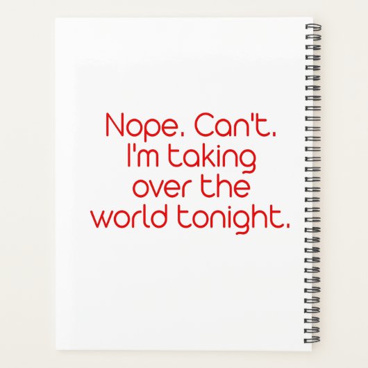 Nee. Dat kan niet. Maandelijkse planning Planner (Achterkant)