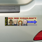 Nee, dat konden we niet. bumpersticker (Op auto)