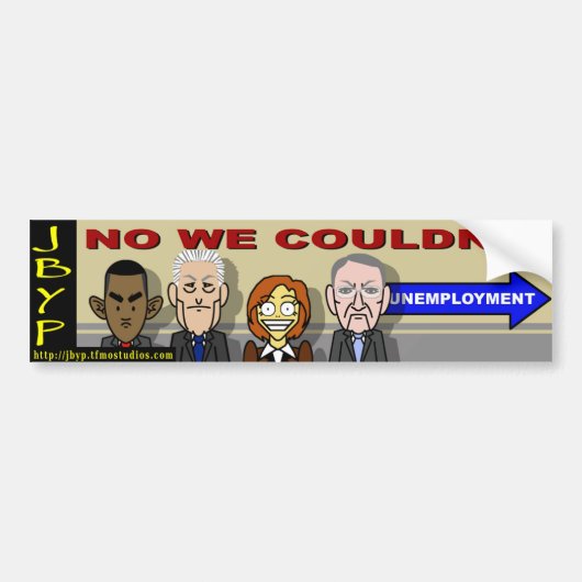 Nee, dat konden we niet. bumpersticker (Voorkant)