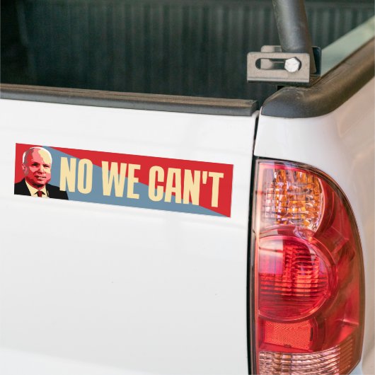 Nee dat kunnen we niet - politieke Bumpersticker (Op Truck)