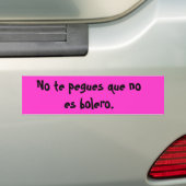 Nee, de beveiligingen geen es bolero. bumpersticker (Op auto)