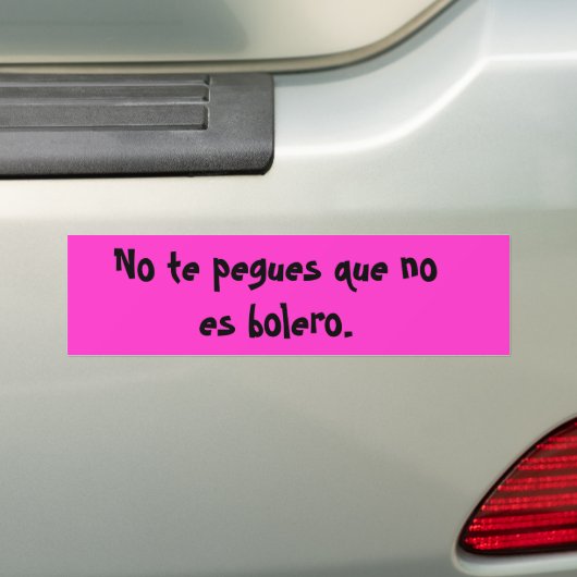 Nee, de beveiligingen geen es bolero. bumpersticker (Op auto)