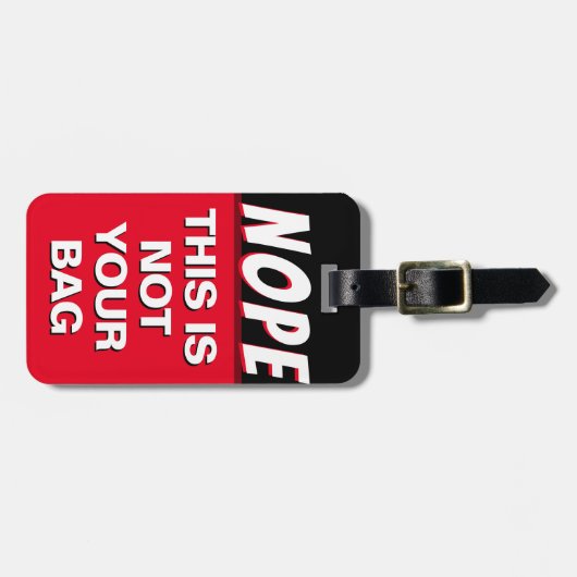 Nee, dit is niet je Bagagelabel. Bagagelabel (Voorkant horizontaal)