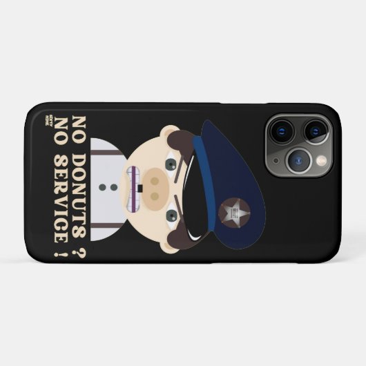 "NEE DONUTS, GEEN DIENST" grappige politieagent Case-Mate iPhone Case (Achterkant (horizontaal))