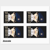 "NEE DONUTS, GEEN DIENST" grappige politieagent Rechthoekige Sticker (Vel)