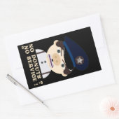 "NEE DONUTS, GEEN DIENST" grappige politieagent Rechthoekige Sticker (Envelop)