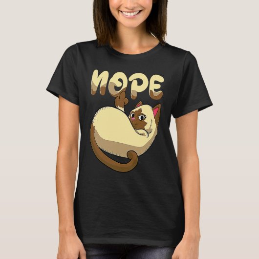 Nee Duim Wissende Kat T-shirt (Voorkant)