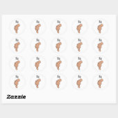 Nee, duimen omlaag ronde sticker (Vel)