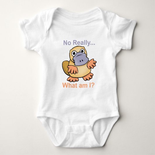 Nee echt... Wat ben ik? Platypus Romper (Voorkant)