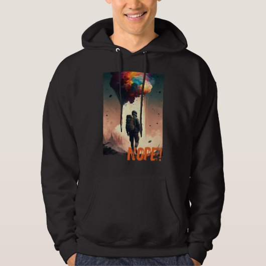 Nee. Een Funny Cynical Dystopie Hoodie (Voorkant)