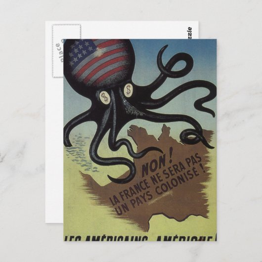 Nee! Frankrijk zal geen poster worden_Propaganda Briefkaart (Voorkant / Achterkant)