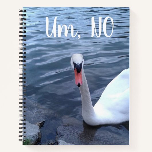 Nee Funny Swan Notitieboek (Voorkant)