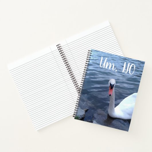 Nee Funny Swan Notitieboek (Binnen)