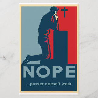 NEE...Gebed Werkt Niet - Atheïstische folder