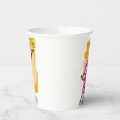 Nee, geen hooidrama de lama! 1 papieren bekers (Links)