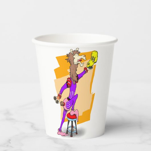 Nee, geen hooidrama de lama! 1 papieren bekers (Voorkant)