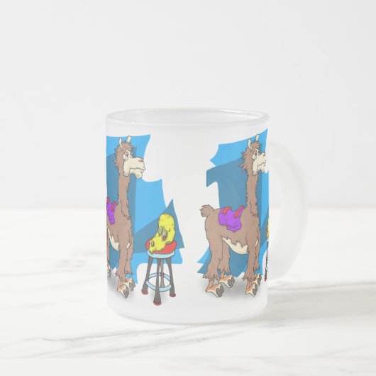 Nee, geen hooidrama de lama! 2 matglas koffiemok (Voorkant rechts)