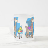 Nee, geen hooidrama de lama! 2 matglas koffiemok (Voorkant links)