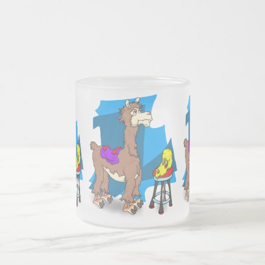 Nee, geen hooidrama de lama! 2 matglas koffiemok (Center)