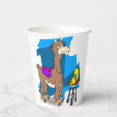 Nee, geen hooidrama de lama! 2 papieren bekers (Achterkant)