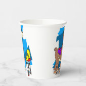 Nee, geen hooidrama de lama! 2 papieren bekers (Links)