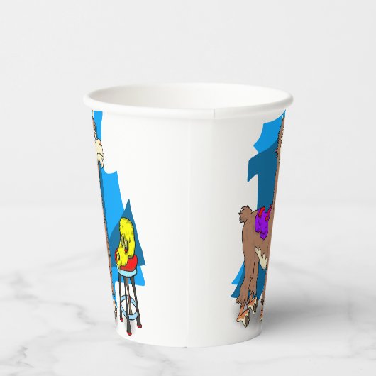 Nee, geen hooidrama de lama! 2 papieren bekers (Rechts)