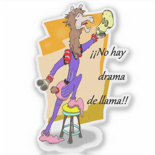 Nee, geen hooidrama de lama! 2 sticker (Voorkant)