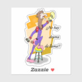 Nee, geen hooidrama de lama! 2 sticker (Vel)