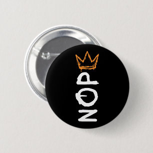 Nee Geen Koningen Amerika Democratie Anti-Trump I Ronde Button 5,7 Cm