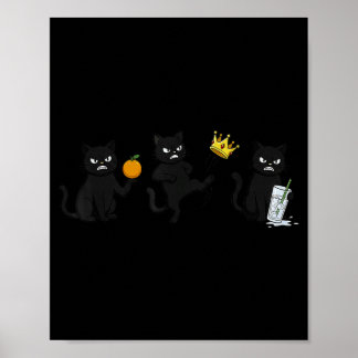 Nee geen koningen geen IJ Funny Black Cat Poster