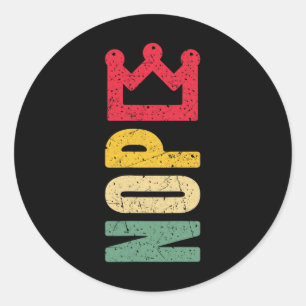 Nee, geen koningen in Amerika 4 juli VS Patriottis Ronde Sticker