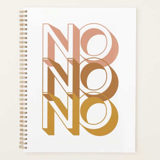 Nee Geen Typografie Planner (Voorkant)