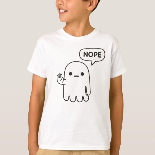 Nee Geest | Grappig Minimaal Kinder T-Shirt (Voorkant)