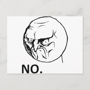 NEE! gezicht Briefkaart
