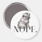 Nee. Grappig Frans Bulldog Hondenliefhebber Magneet (Voorkant / Achterkant)