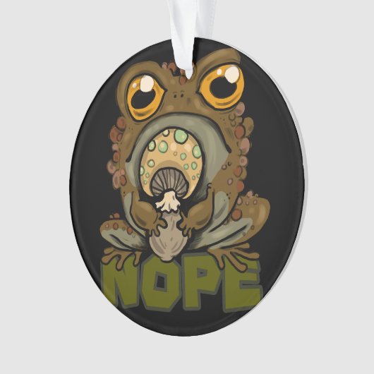 Nee. Grumpy Toad Ornament (voorkant)