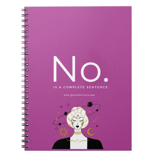 Nee, het is een volledige zin. Journal Notitieboek (Voorkant)