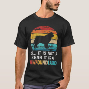 Nee, het is geen Beer Funny Newfoundland Dog, Retr T-shirt