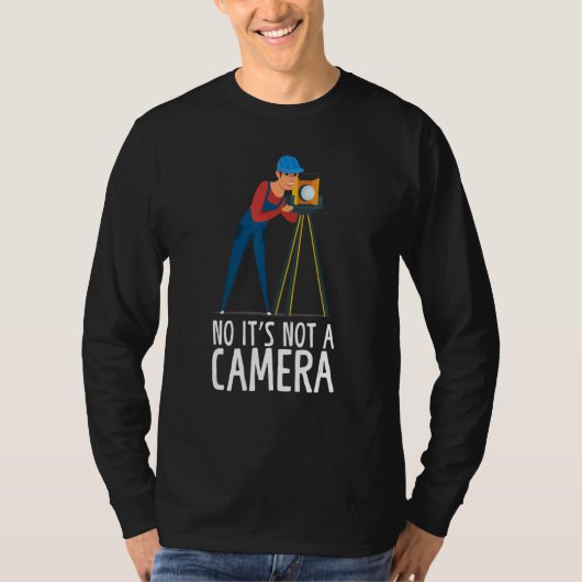 Nee, het is geen cameramanduiding met driepodig ge t-shirt (Voorkant)